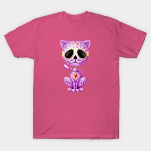 Purple Zombie Sugar Kitten Cat T-Shirt